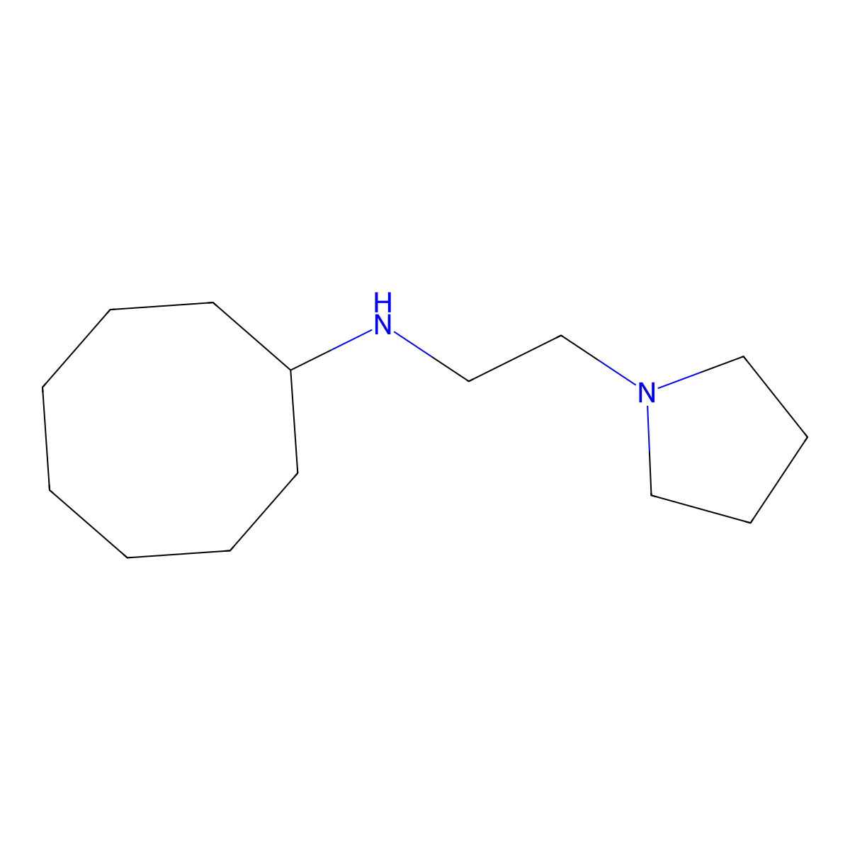 N-[2-(pyrrolidin-1-yl)ethyl]cyclooctanamine molecular structure, CAS 1038289-17-6