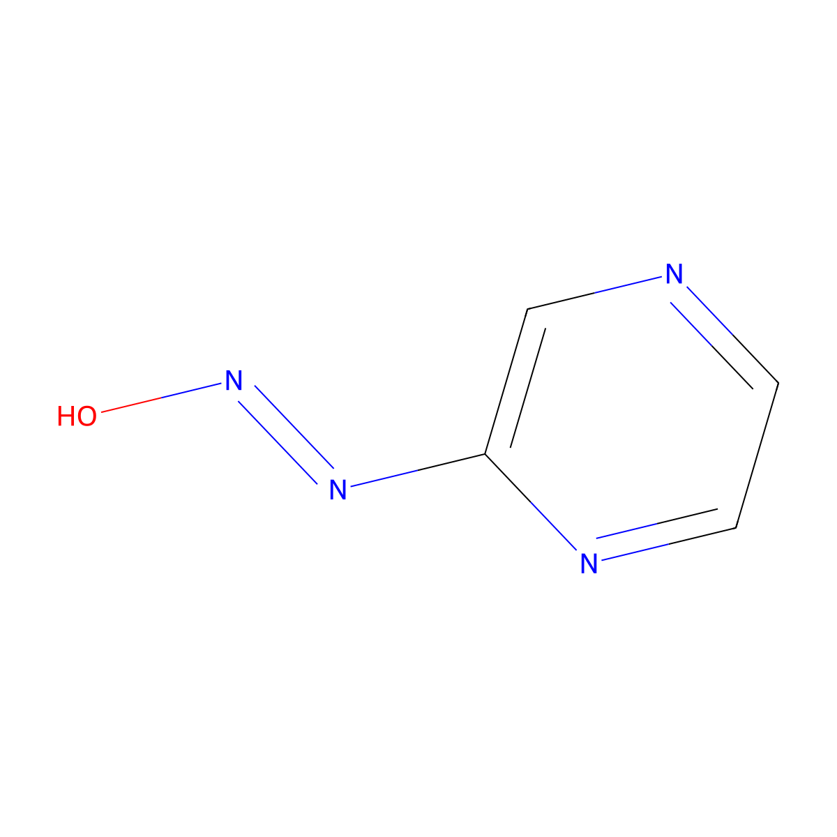 Pyrazine-2-diazohydroxide molecular structure, CAS 103829-56-7