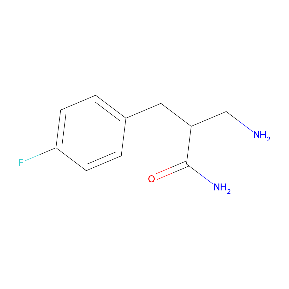 3-Amino-2-[(4-fluorophenyl)methyl]propanamide molecular structure, CAS 1038293-66-1