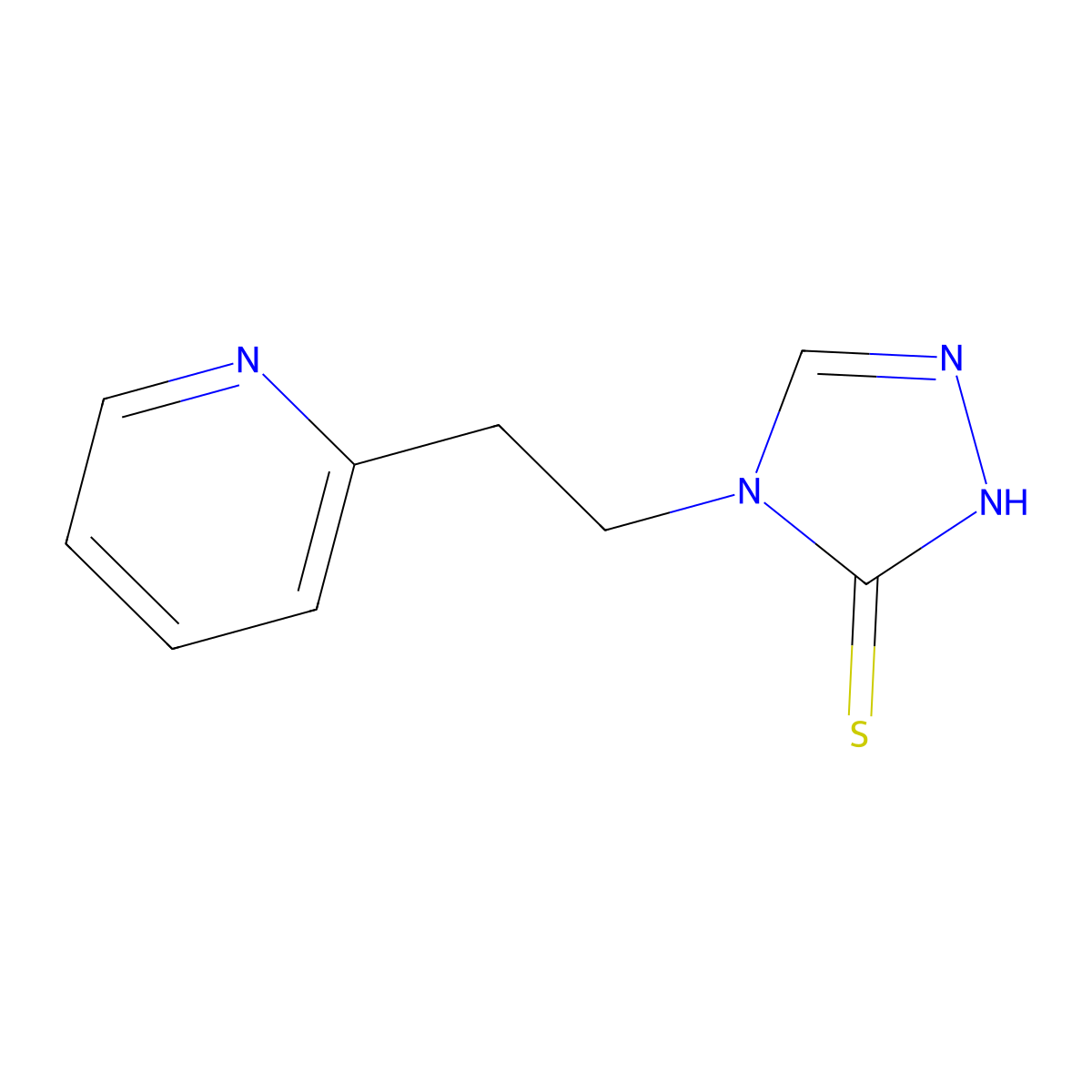 4-[2-(pyridin-2-yl)ethyl]-4H-1,2,4-triazole-3-thiol molecular structure, CAS 1038295-21-4