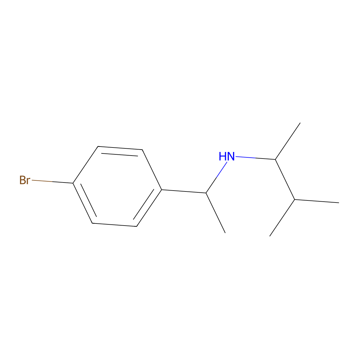 [1-(4-Bromophenyl)ethyl](3-methylbutan-2-yl)amine molecular structure, CAS 1038299-50-1