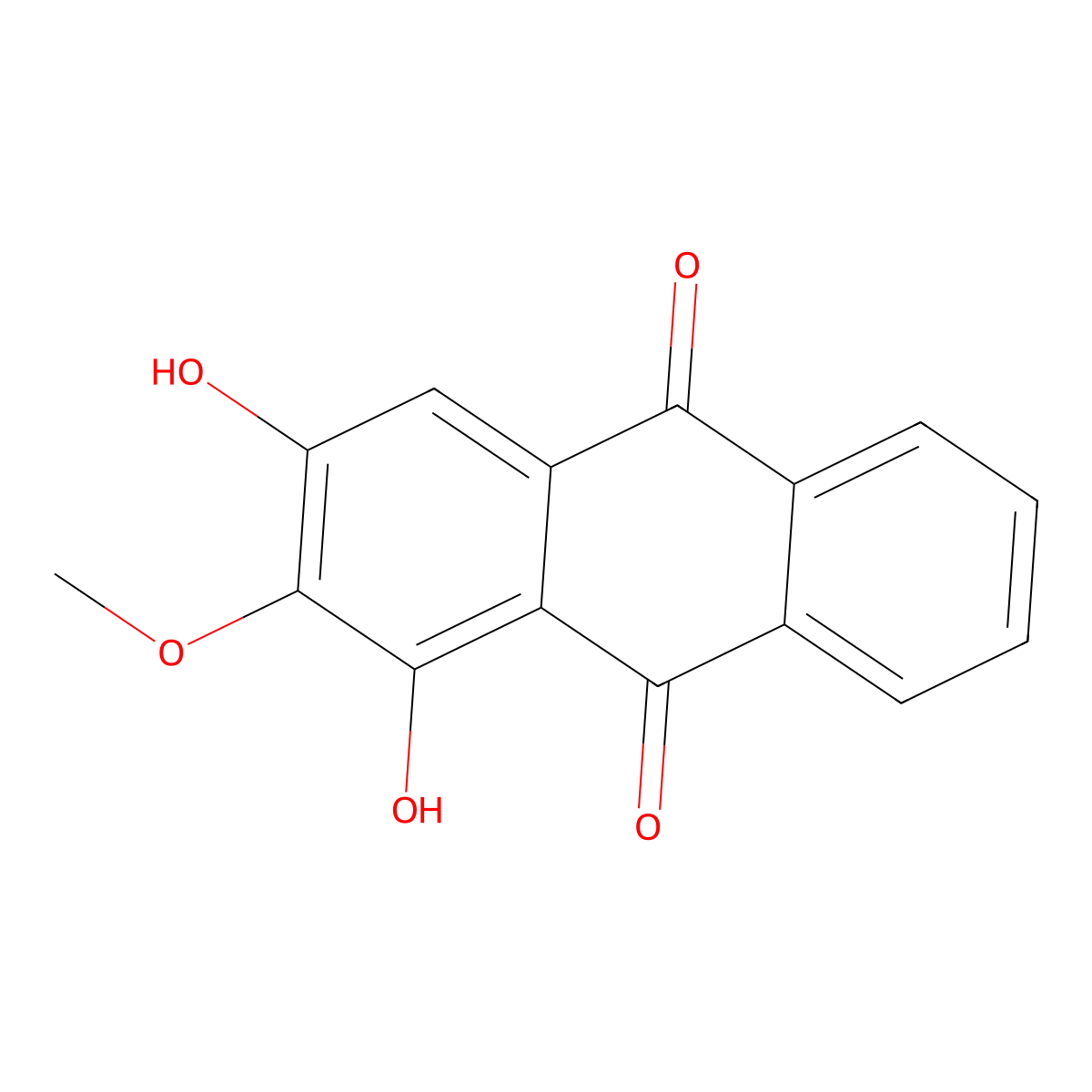 Anthragallol 2-Methyl Ether molecular structure, CAS 10383-63-8