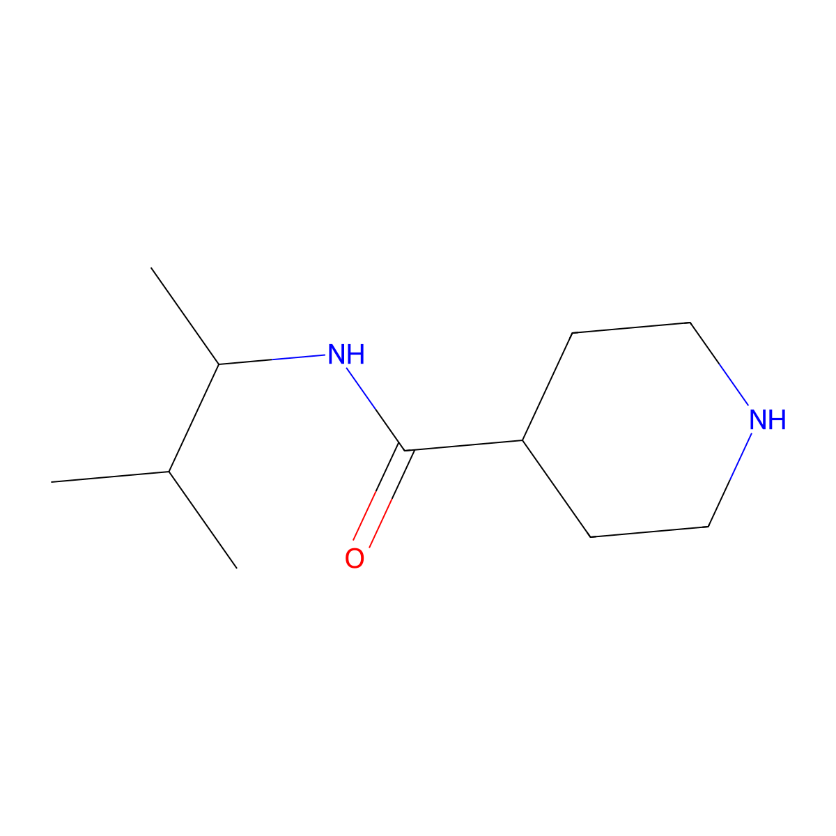 N-(3-methylbutan-2-yl)piperidine-4-carboxamide molecular structure, CAS 1038300-20-7