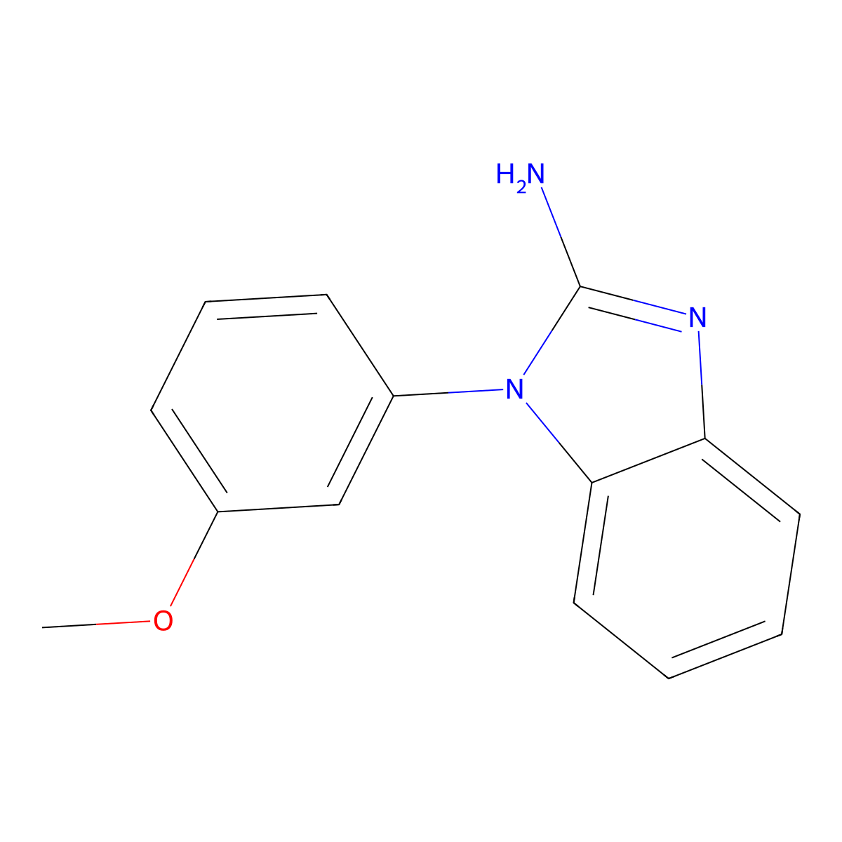 1-(3-methoxyphenyl)-1H-1,3-benzodiazol-2-amine molecular structure, CAS 1038303-13-7