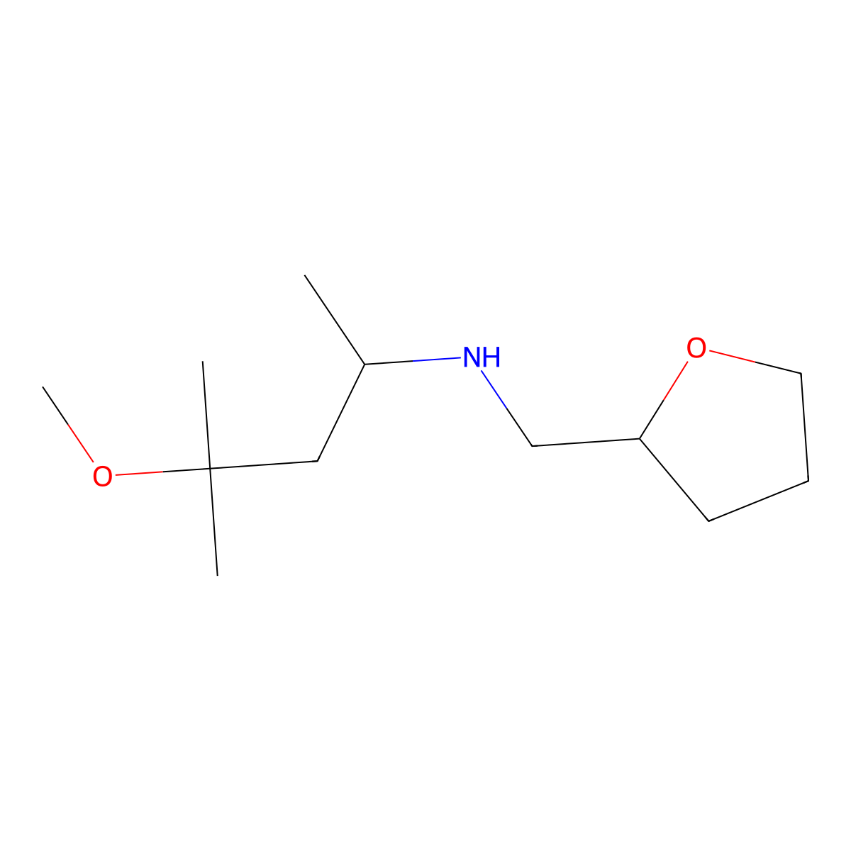 (4-Methoxy-4-methylpentan-2-yl)[(oxolan-2-yl)methyl]amine molecular structure, CAS 1038303-40-0