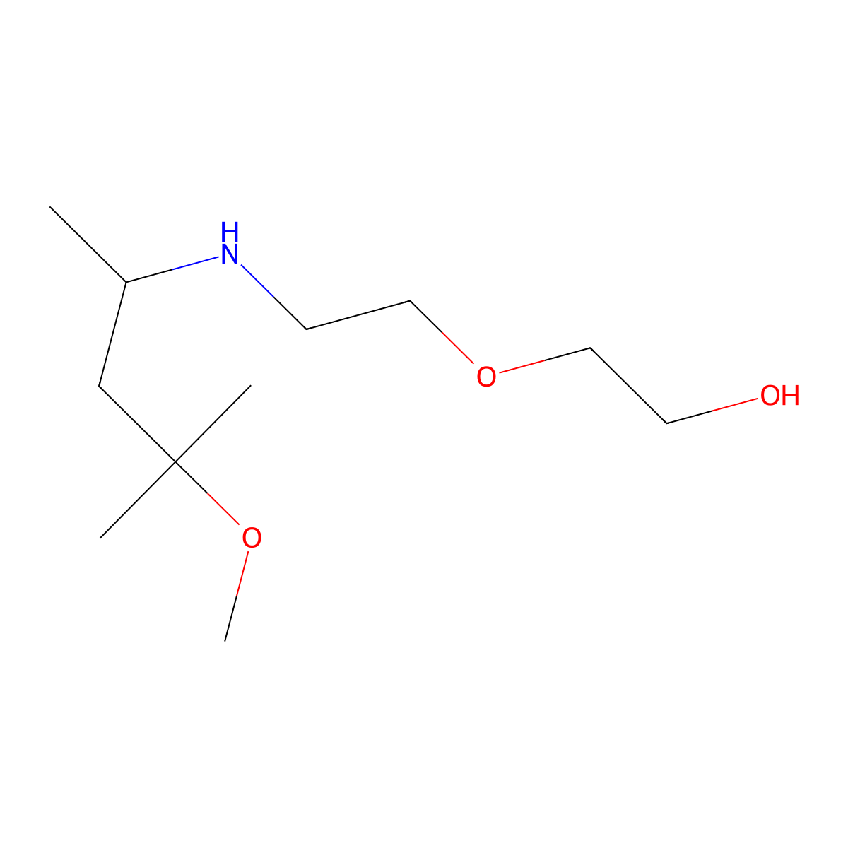 2-{2-[(4-Methoxy-4-methylpentan-2-yl)amino]ethoxy}ethan-1-ol molecular structure, CAS 1038303-89-7