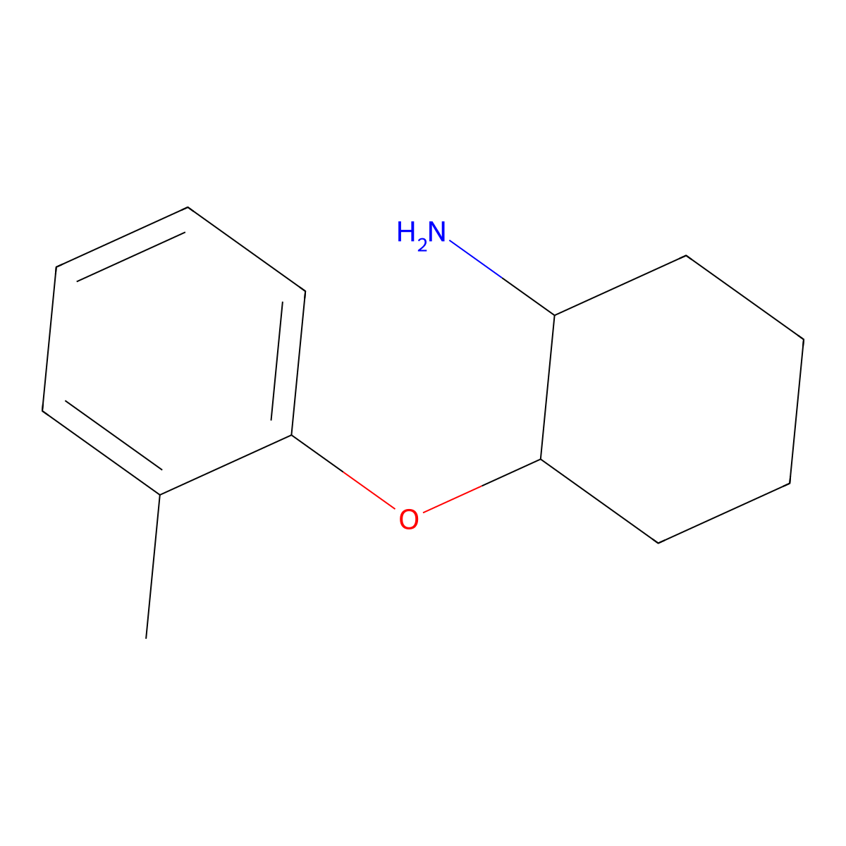 2-(2-Methylphenoxy)cyclohexan-1-amine molecular structure, CAS 1038306-36-3