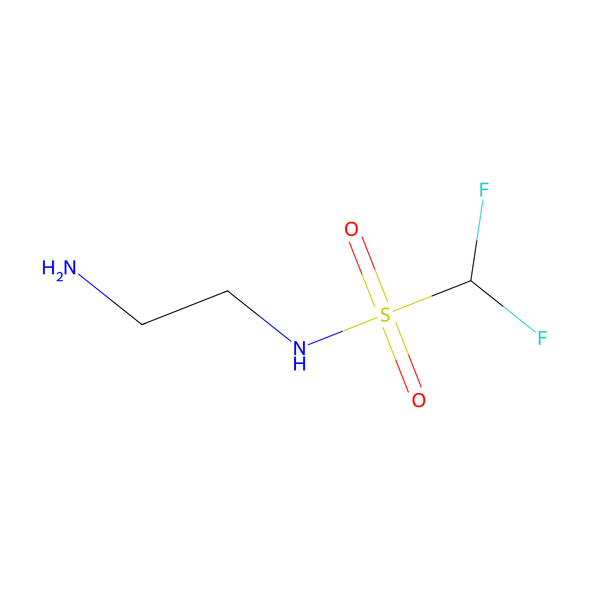 N-(2-aminoethyl)-1,1-difluoromethanesulfonamide molecular structure, CAS 1038307-80-0