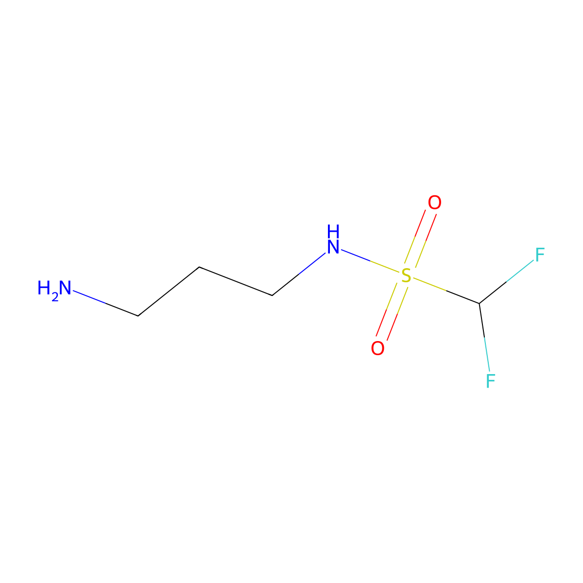 N-(3-aminopropyl)-1,1-difluoromethanesulfonamide molecular structure, CAS 1038307-87-7