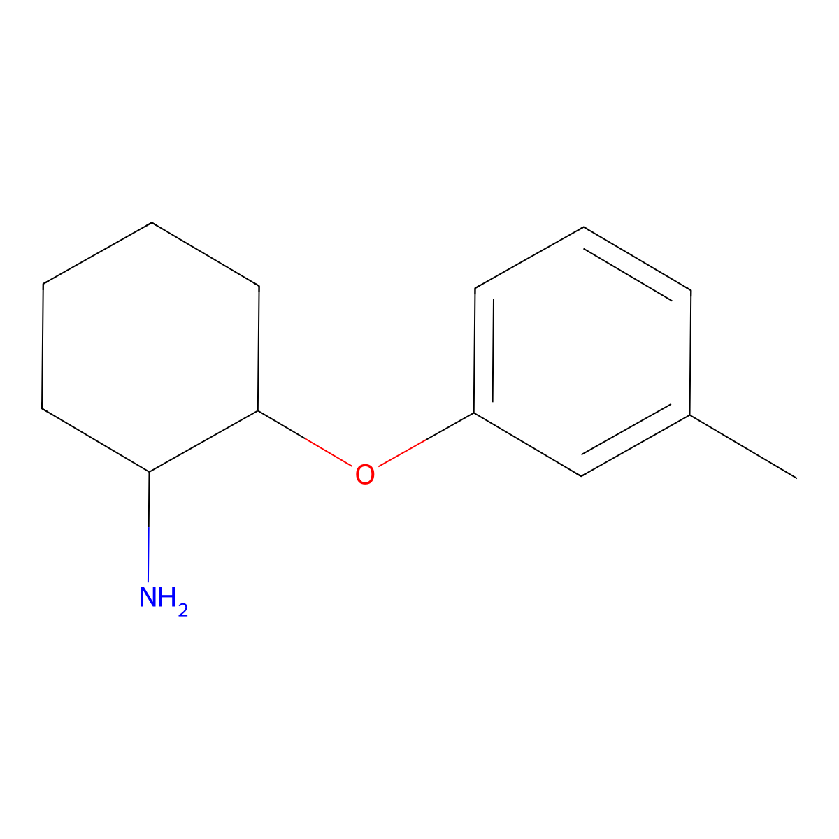 2-(3-Methylphenoxy)cyclohexan-1-amine molecular structure, CAS 1038313-41-5