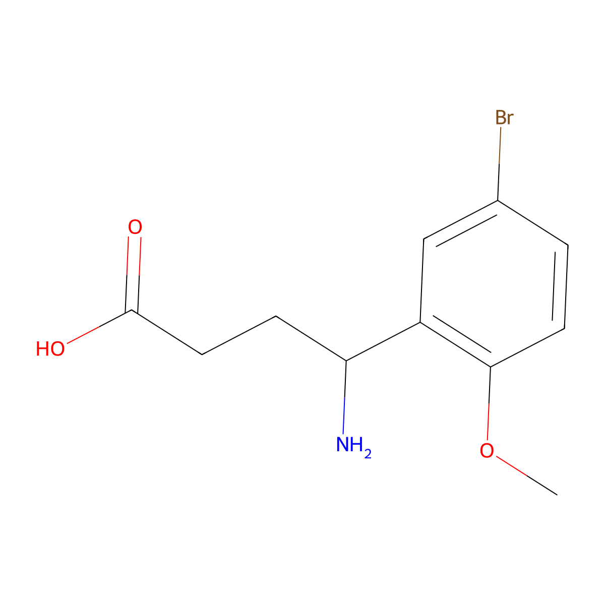 4-Amino-4-(5-bromo-2-methoxyphenyl)butanoic acid molecular structure, CAS 1038316-17-4