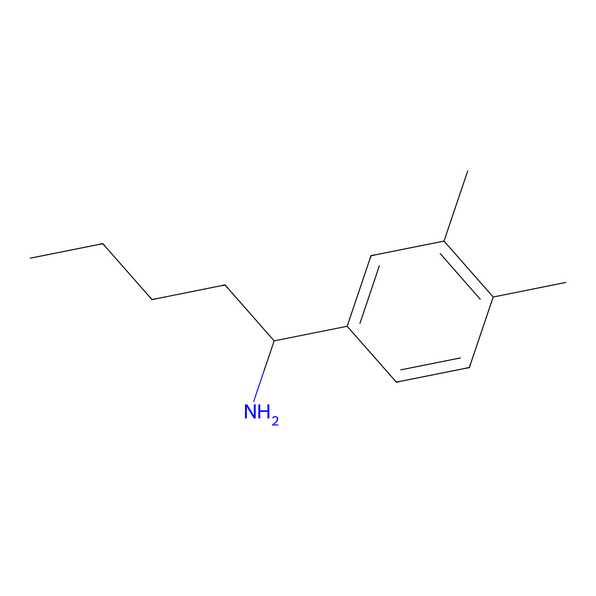 1-(3,4-Dimethylphenyl)pentylamine molecular structure, CAS 1038316-46-9