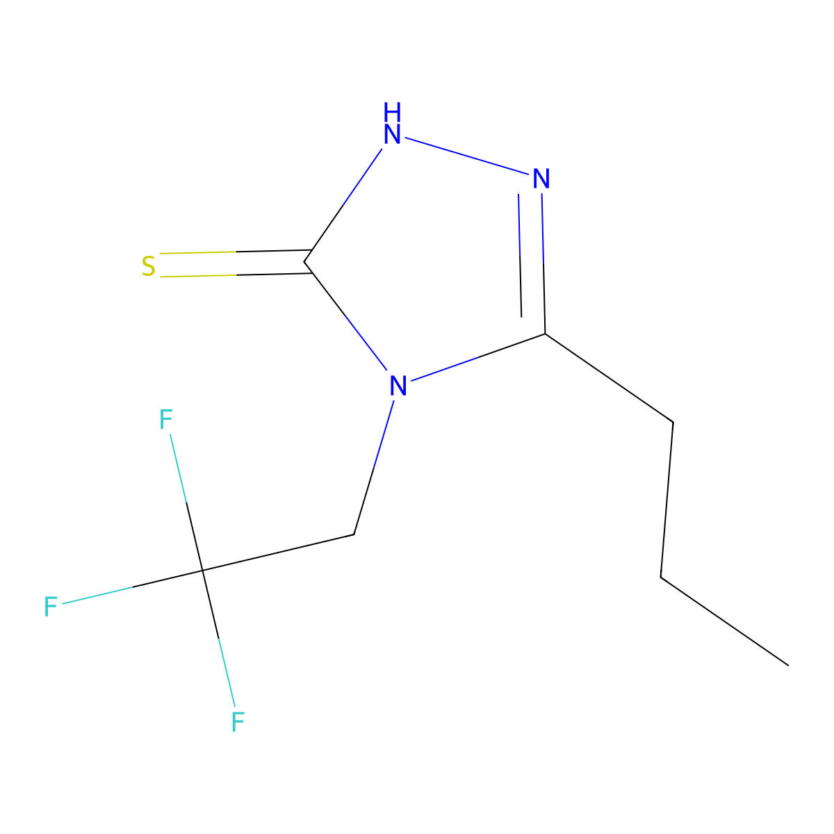5-Propyl-4-(2,2,2-trifluoroethyl)-4h-1,2,4-triazole-3-thiol molecular structure, CAS 1038323-81-7