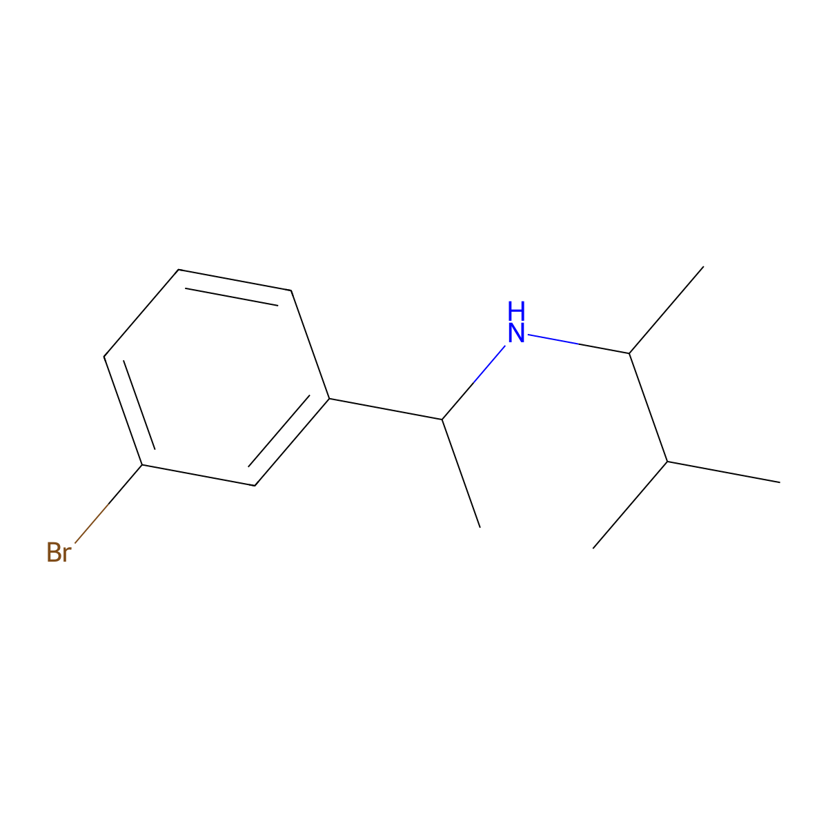[1-(3-Bromophenyl)ethyl](3-methylbutan-2-yl)amine molecular structure, CAS 1038323-98-6