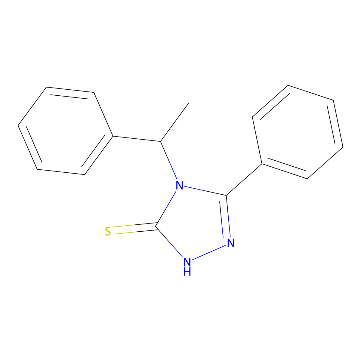 5-phenyl-4-(1-phenylethyl)-4H-1,2,4-triazole-3-thiol molecular structure, CAS 1038324-19-4