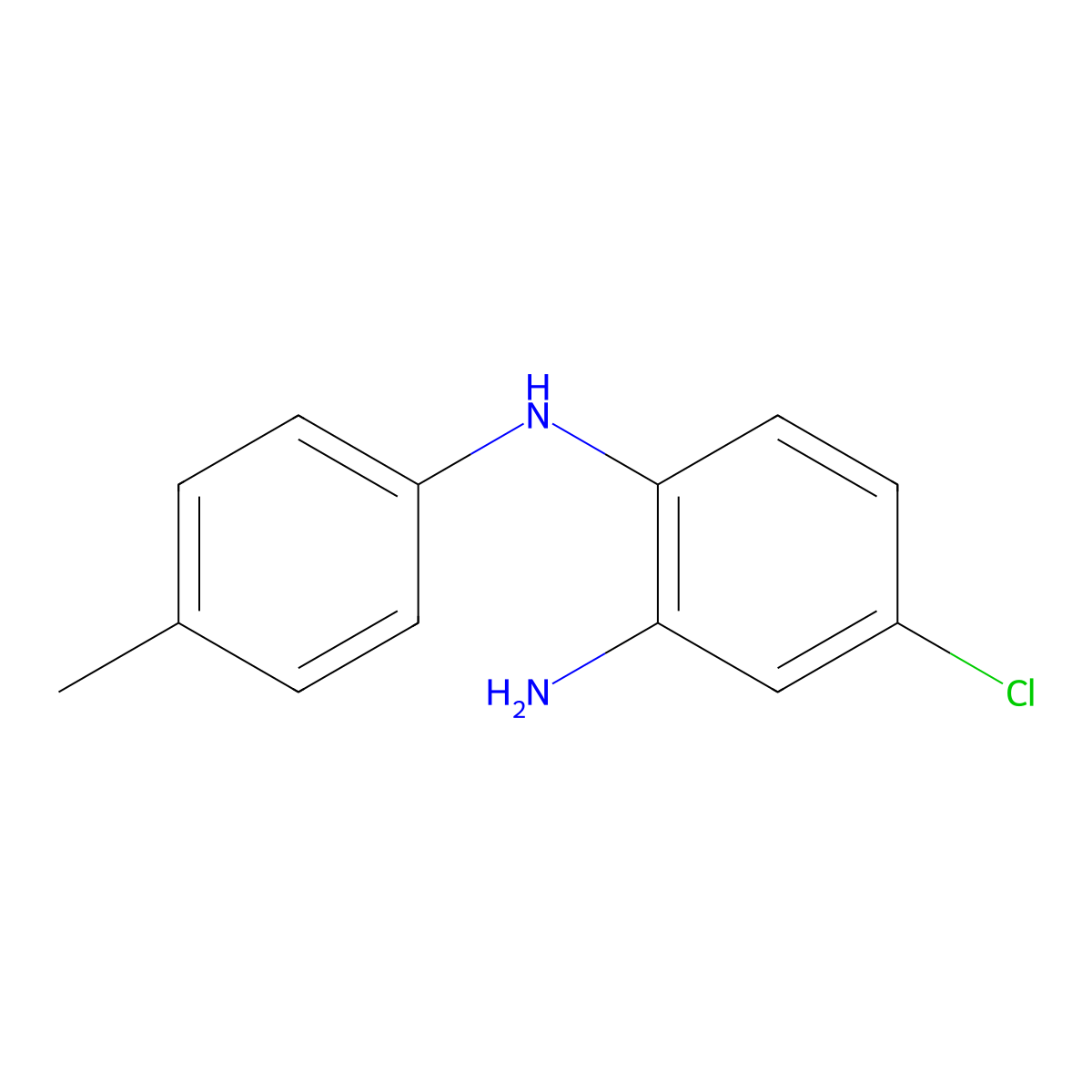 4-Chloro-N1-(p-tolyl)benzene-1,2-diamine molecular structure, CAS 1038326-27-0