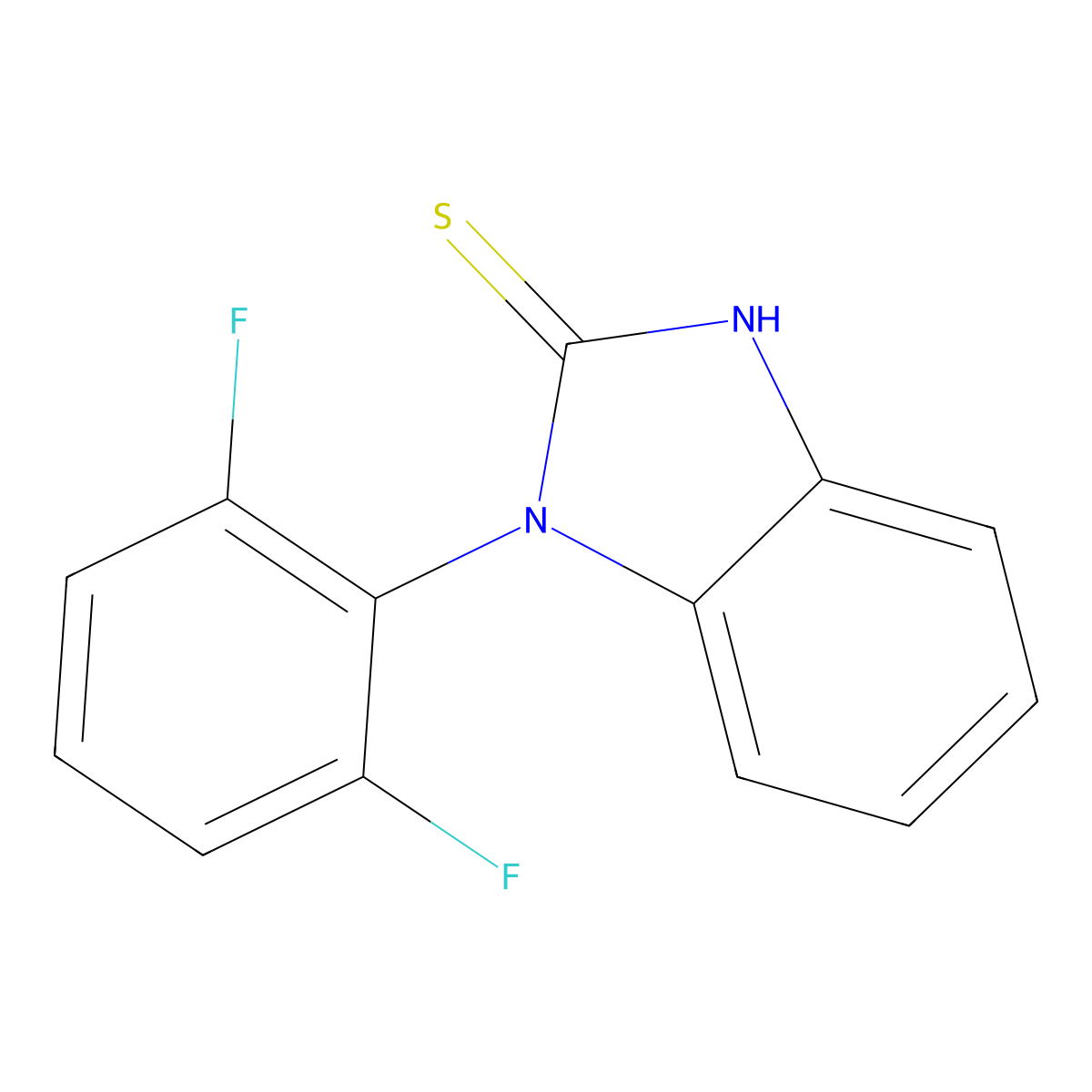 1-(2,6-difluorophenyl)-1H-1,3-benzodiazole-2-thiol molecular structure, CAS 1038333-41-3