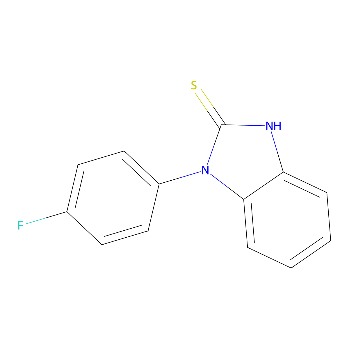 1-(4-fluorophenyl)-1H-1,3-benzodiazole-2-thiol molecular structure, CAS 1038333-46-8