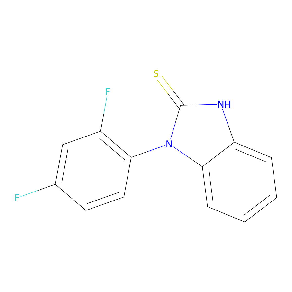 1-(2,4-difluorophenyl)-1H-1,3-benzodiazole-2-thiol molecular structure, CAS 1038333-51-5