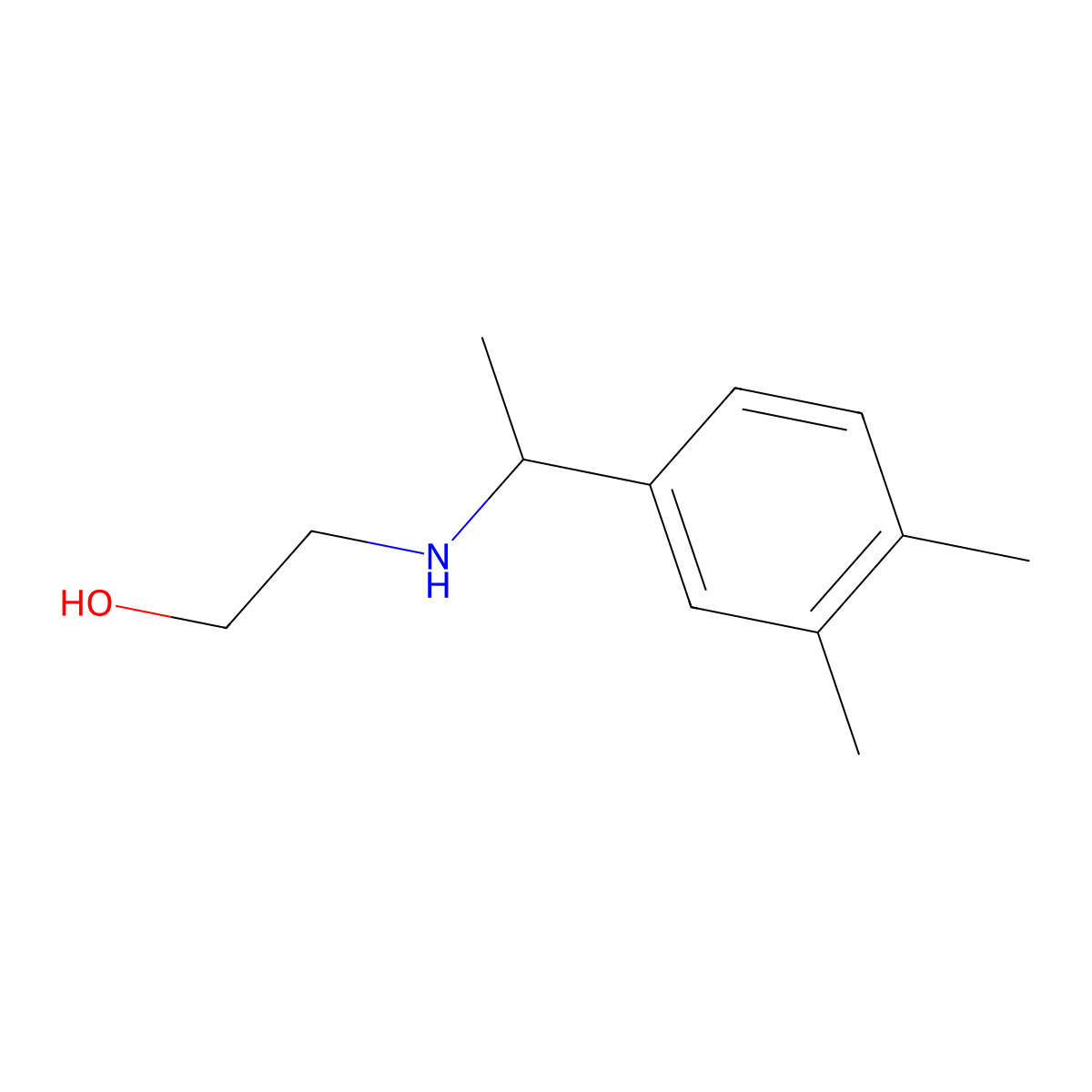 2-{[1-(3,4-Dimethylphenyl)ethyl]amino}ethan-1-ol molecular structure, CAS 1038340-22-5