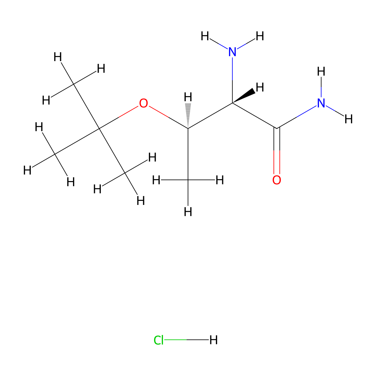 (2S,3R)-2-Amino-3-(tert-butoxy)butanamide hydrochloride molecular structure, CAS 1038343-47-3