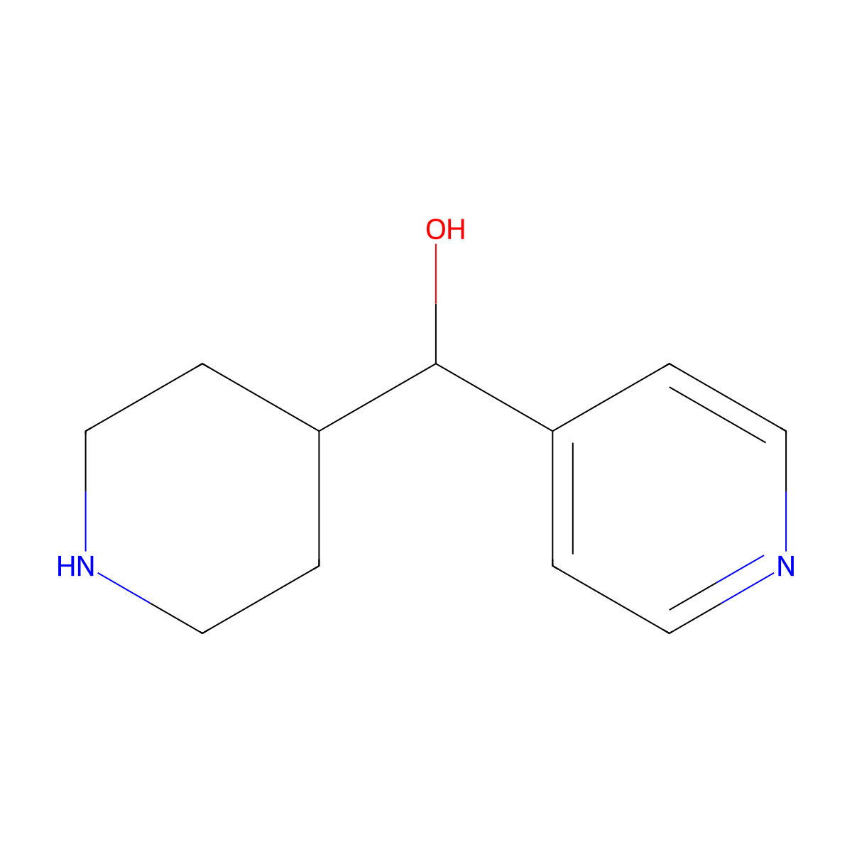 a-4-Piperidinyl-4-pyridinemethanol molecular structure, CAS 1038351-39-1