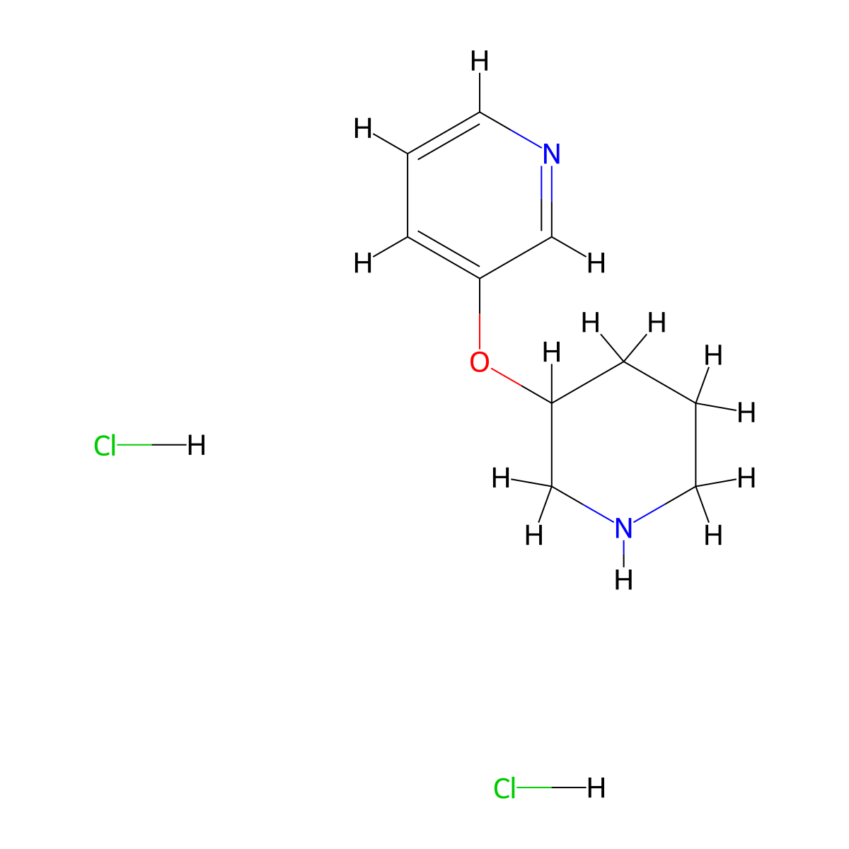 3-(3-Pyridinyloxy)piperidine dihydrochloride molecular structure, CAS 1038351-48-2