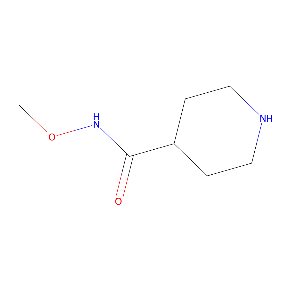 N-methoxypiperidine-4-carboxamide molecular structure, CAS 1038352-44-1
