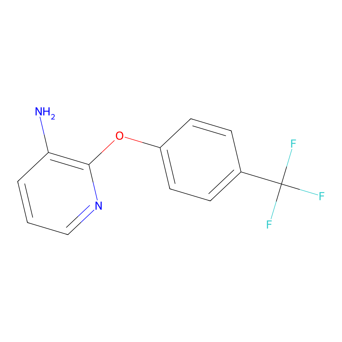 2-(4-(Trifluoromethyl)phenoxy)pyridin-3-amine molecular structure, CAS 1038359-73-7