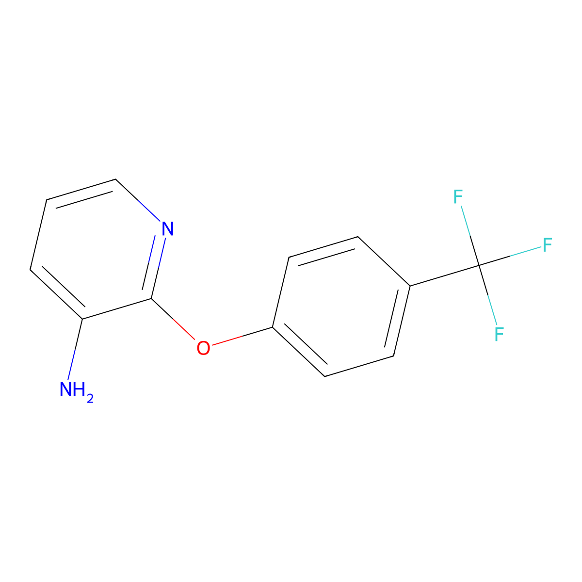 2-(4-(Trifluoromethyl)phenoxy)pyridin-3-amine molecular structure, CAS 1038359-73-7
