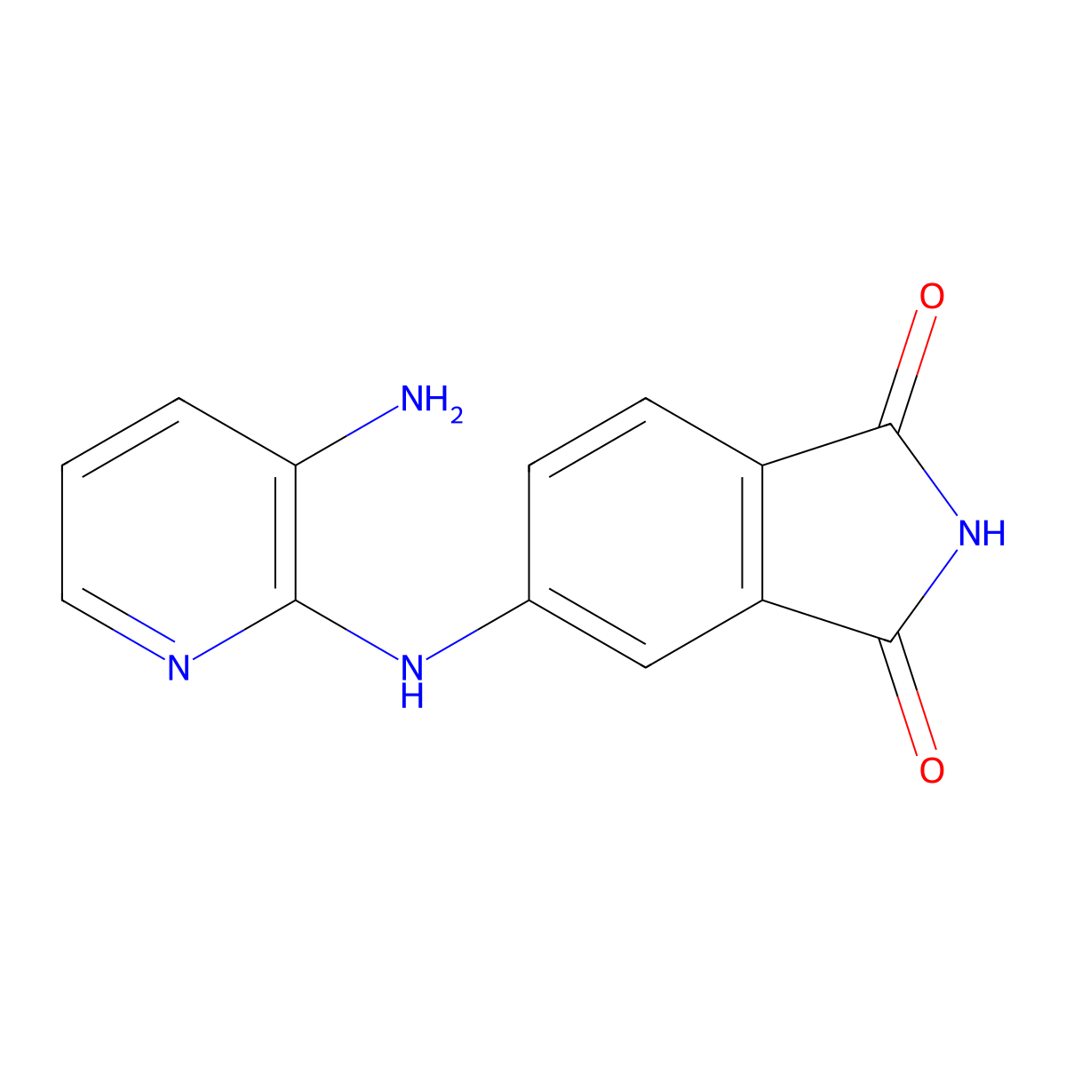 5-[(3-aminopyridin-2-yl)amino]-2,3-dihydro-1H-isoindole-1,3-dione molecular structure, CAS 1038361-41-9