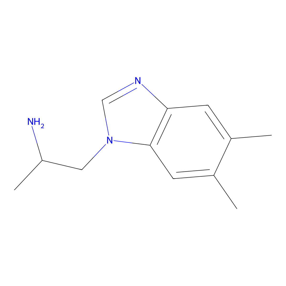 1-(5,6-Dimethyl-1H-1,3-benzodiazol-1-YL)propan-2-amine molecular structure, CAS 1038363-03-9