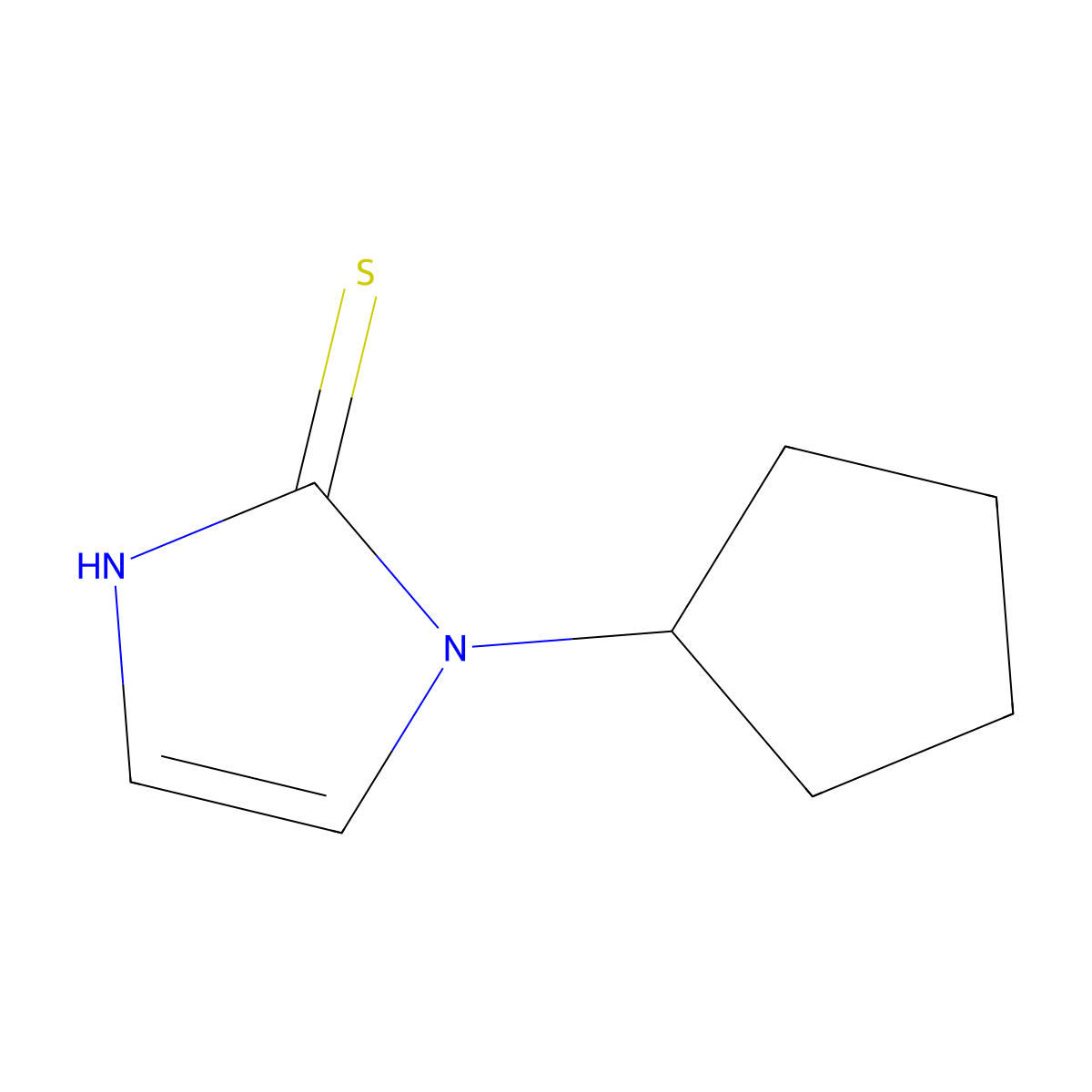1-cyclopentyl-1H-imidazole-2-thiol molecular structure, CAS 1038363-71-1