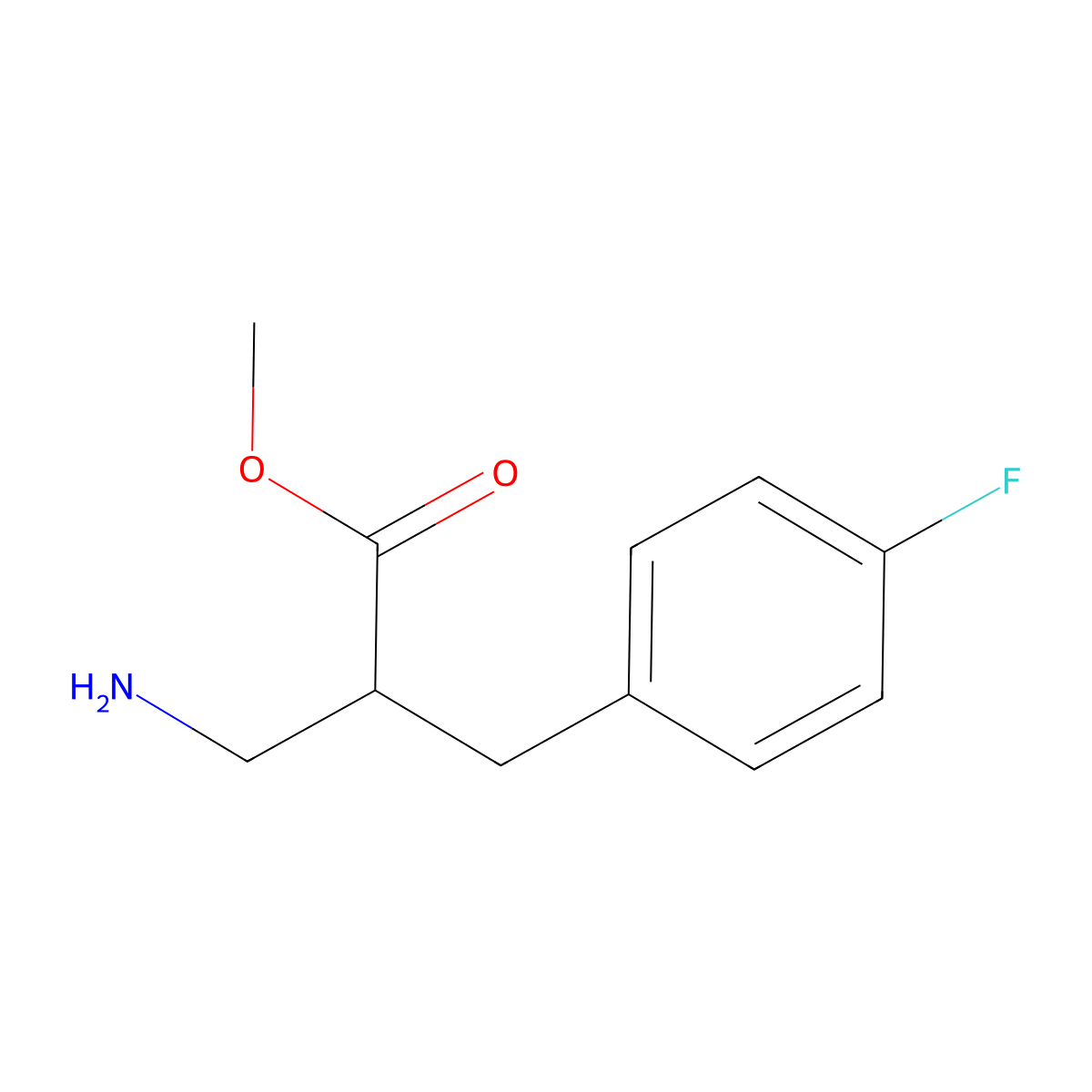 Methyl 3-amino-2-[(4-fluorophenyl)methyl]propanoate molecular structure, CAS 1038366-24-3