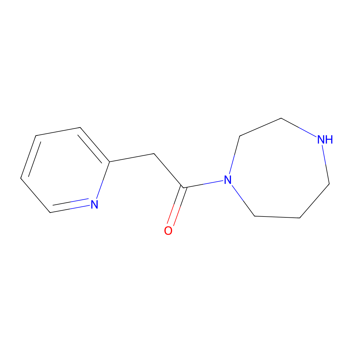 1-(1,4-Diazepan-1-yl)-2-(pyridin-2-yl)ethan-1-one molecular structure, CAS 1038369-13-9