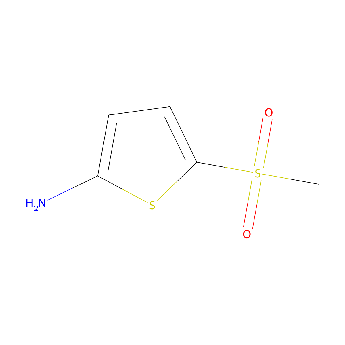 5-Methanesulfonylthiophen-2-amine molecular structure, CAS 1038369-27-5