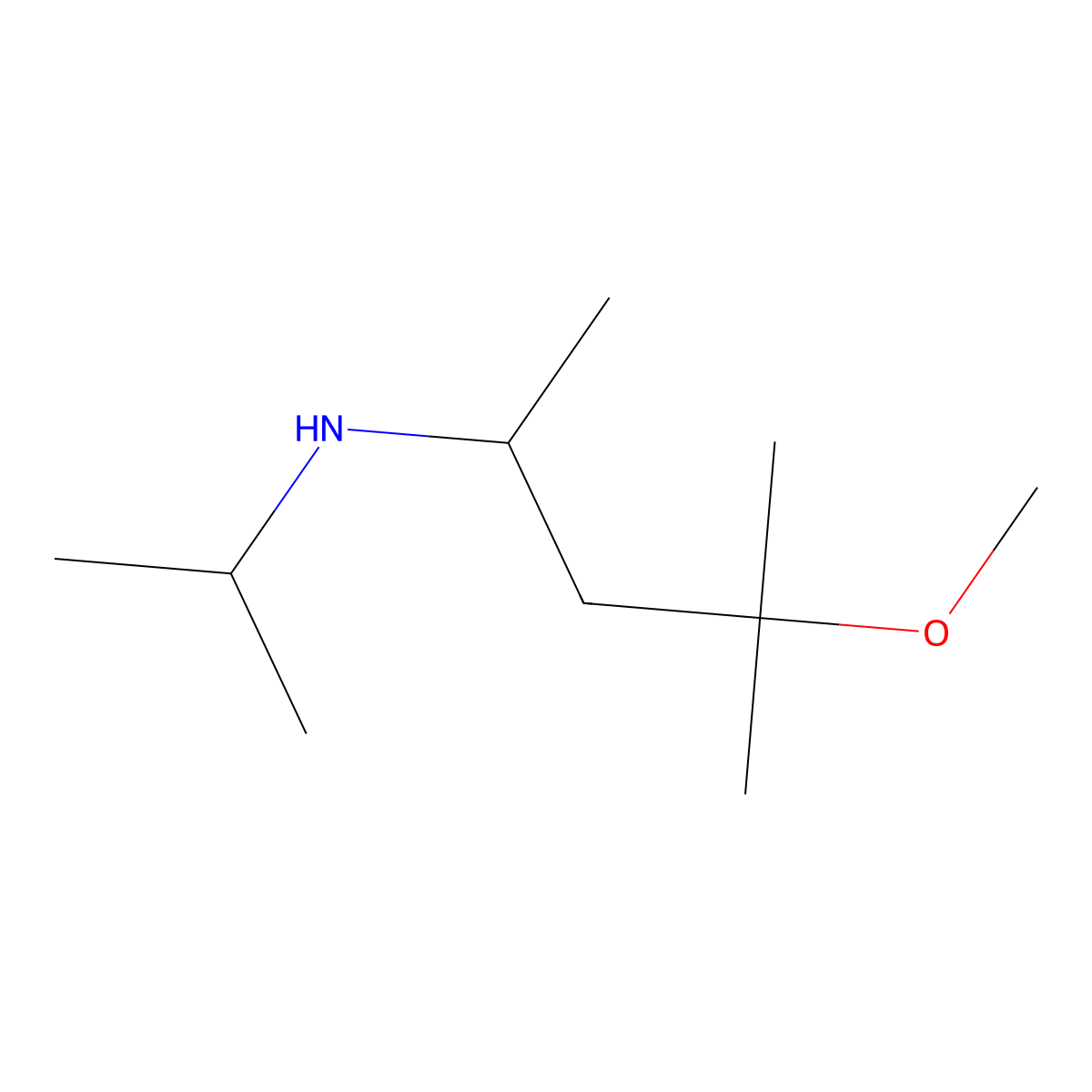 (4-Methoxy-4-methylpentan-2-yl)(propan-2-yl)amine molecular structure, CAS 1038370-82-9