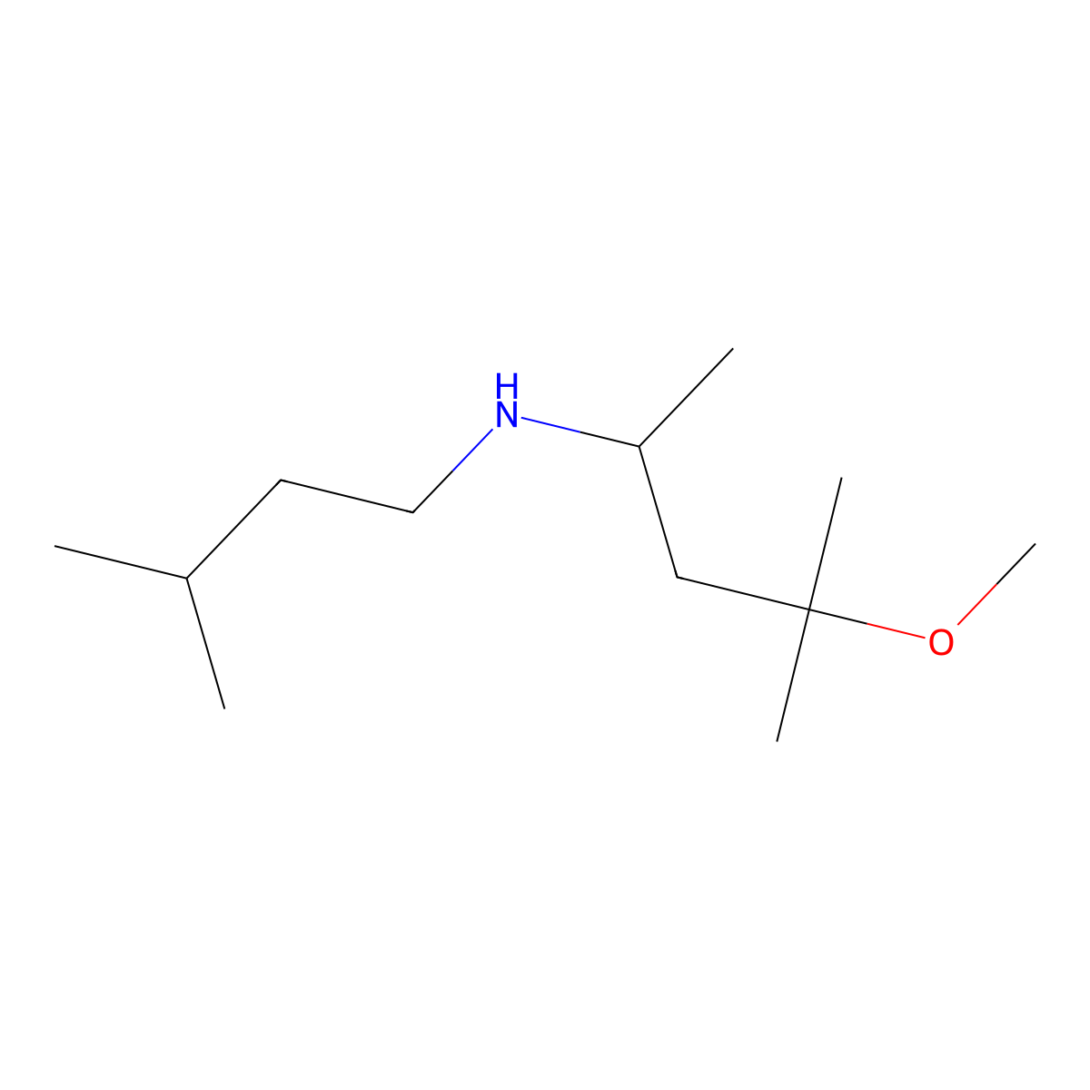 (4-Methoxy-4-methylpentan-2-yl)(3-methylbutyl)amine molecular structure, CAS 1038371-64-0