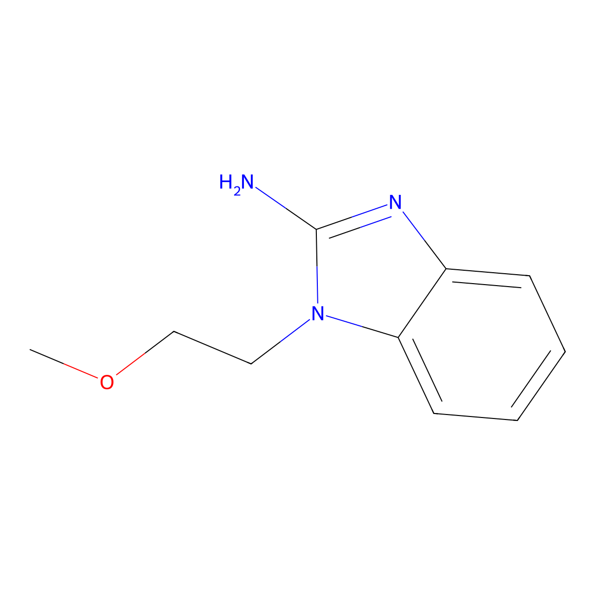 1-(2-methoxyethyl)-1H-1,3-benzodiazol-2-amine molecular structure, CAS 1038373-41-9