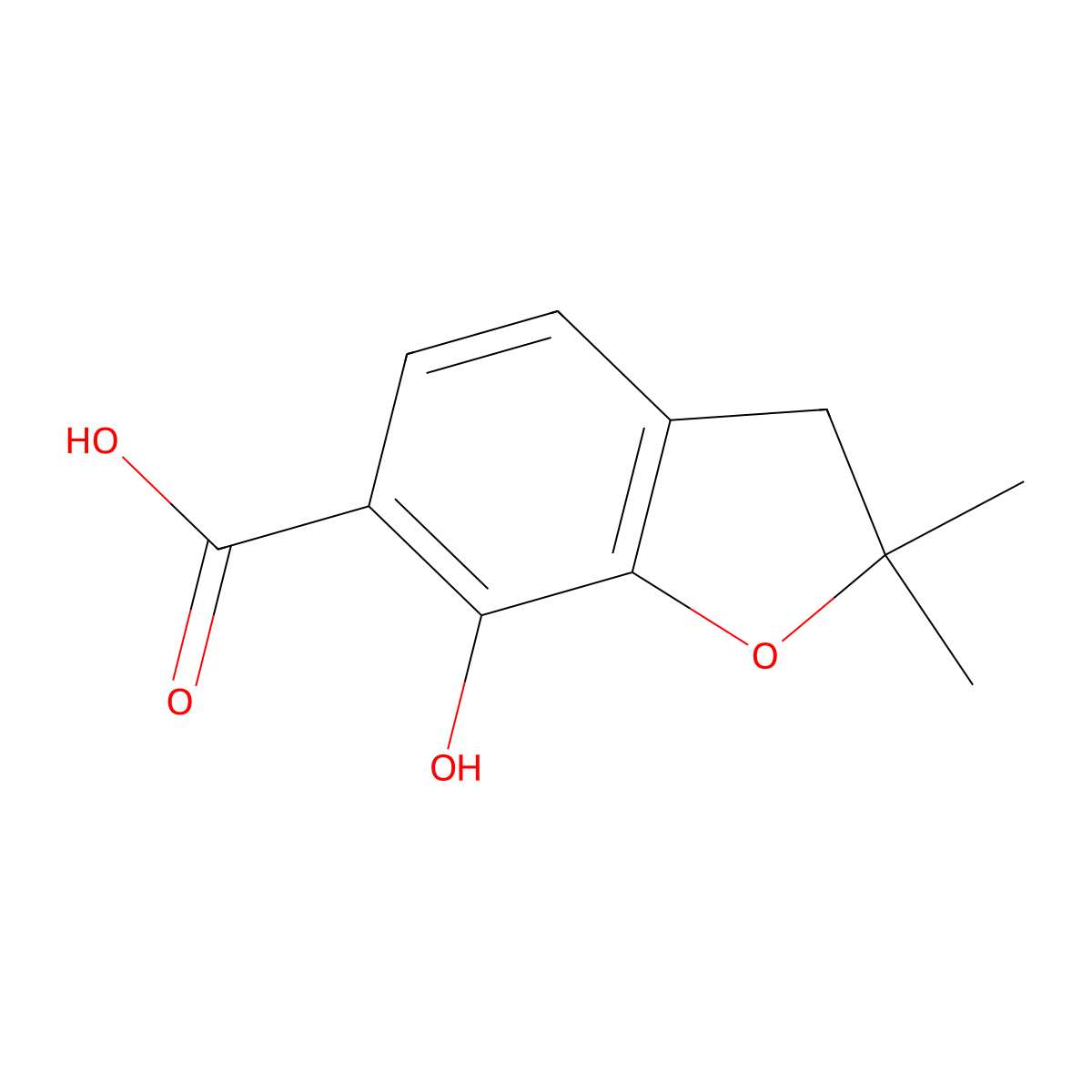 7-Hydroxy-2,2-dimethyl-2,3-dihydro-1-benzofuran-6-carboxylic acid molecular structure, CAS 1038374-76-3