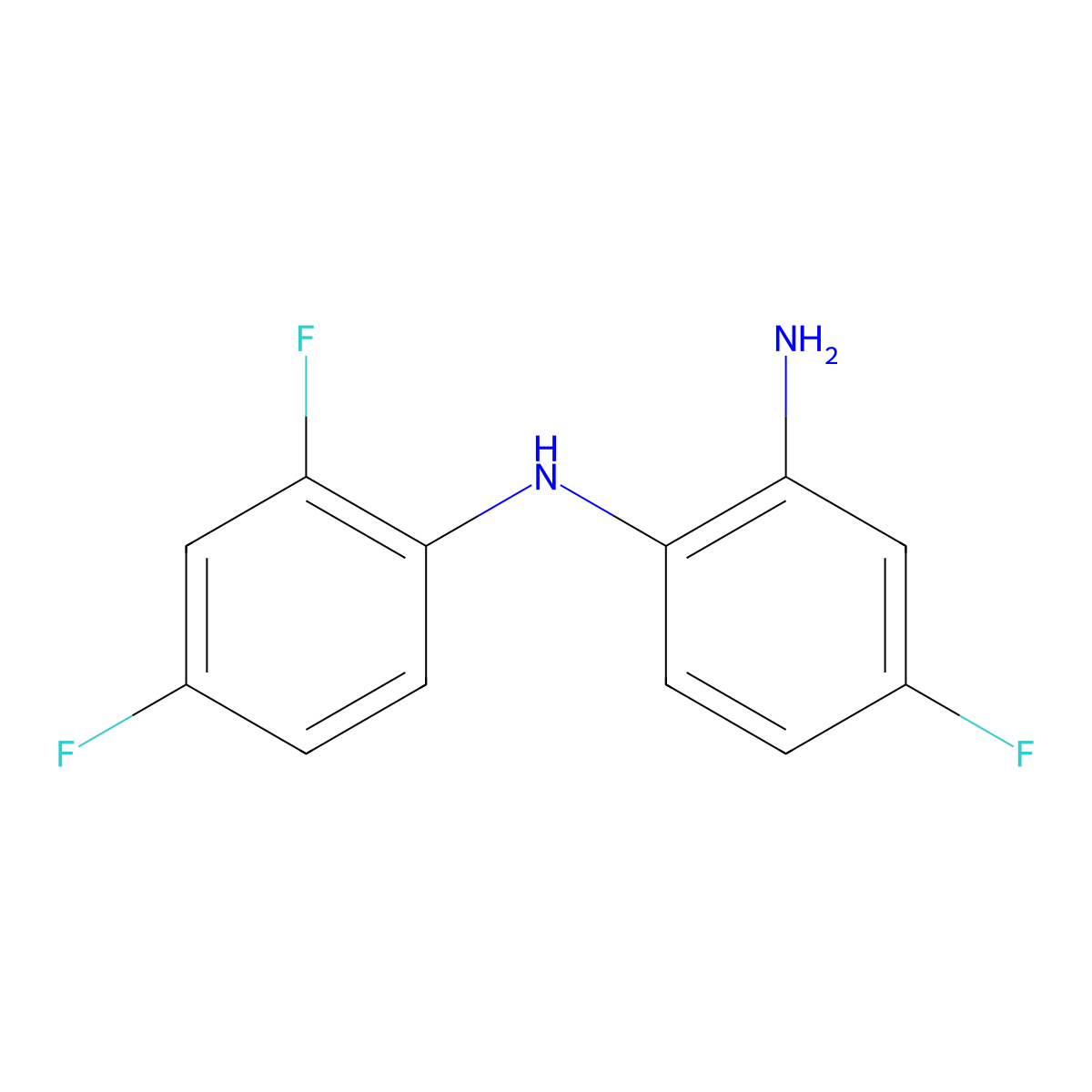 N1-(2,4-difluorophenyl)-4-fluorobenzene-1,2-diamine molecular structure, CAS 1038374-82-1