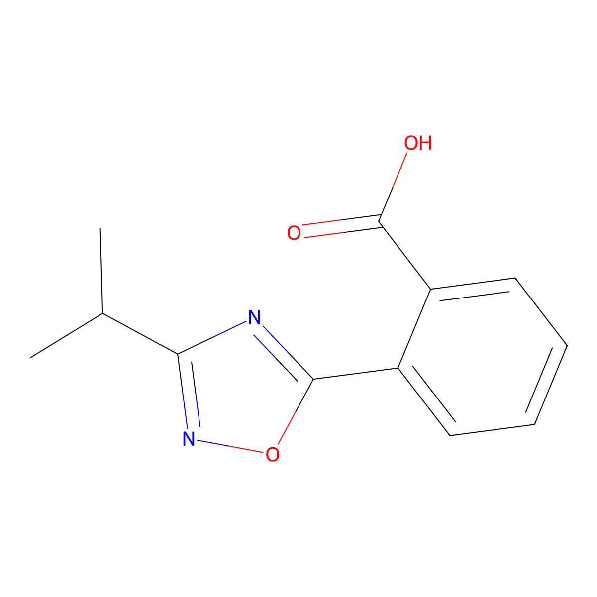 2-[3-(Propan-2-yl)-1,2,4-oxadiazol-5-yl]benzoic acid molecular structure, CAS 1038375-52-8