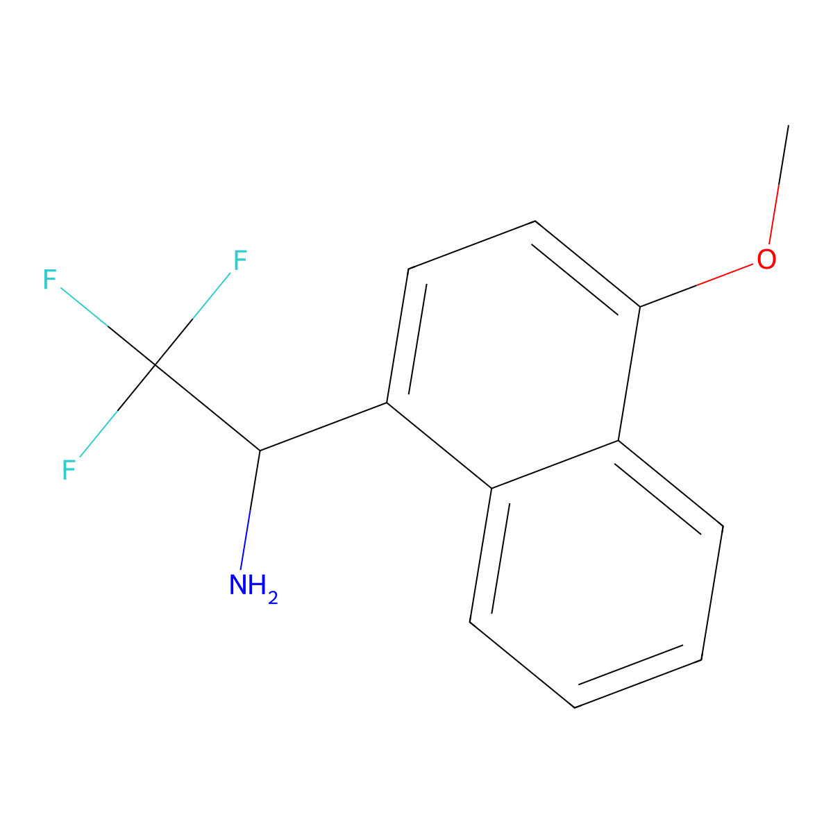 2,2,2-Trifluoro-1-(4-methoxynaphthalen-1-YL)ethan-1-amine molecular structure, CAS 1038378-96-9