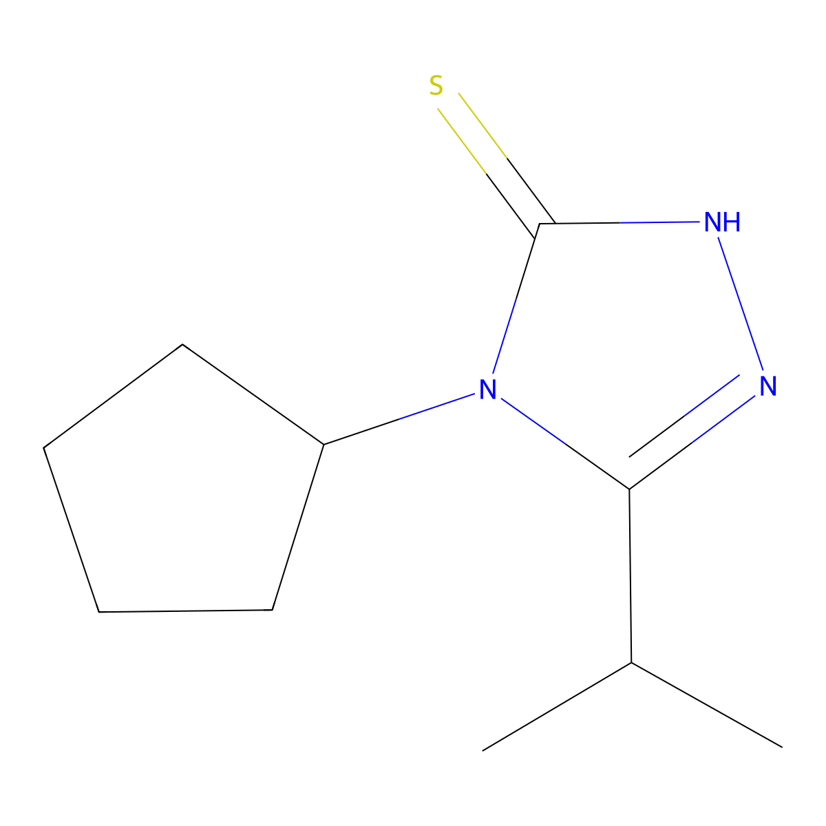 4-Cyclopentyl-5-(propan-2-YL)-4H-1,2,4-triazole-3-thiol molecular structure, CAS 1038384-69-8