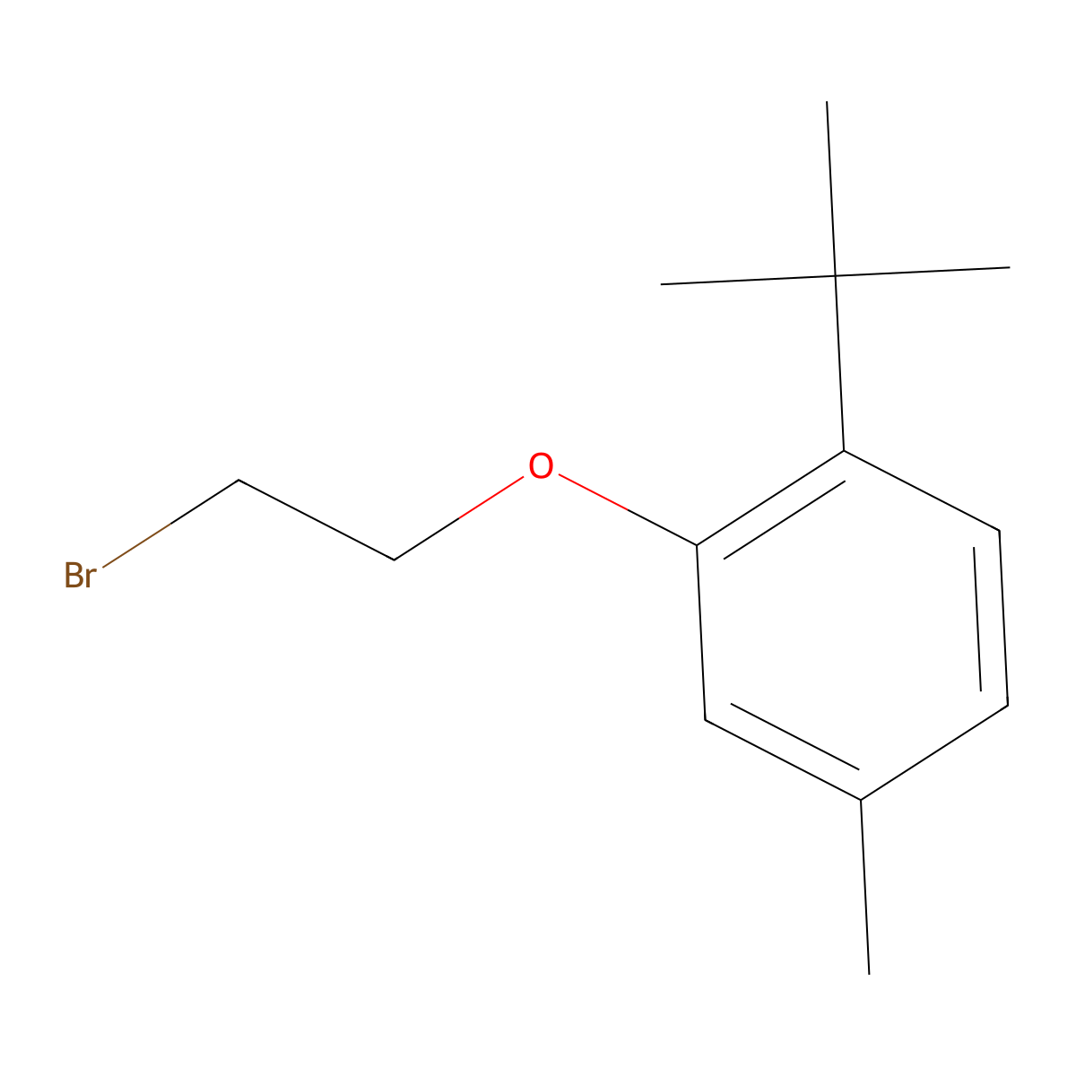 2-(2-Bromoethoxy)-1-(1,1-dimethylethyl)-4-methylbenzene molecular structure, CAS 1038385-25-9