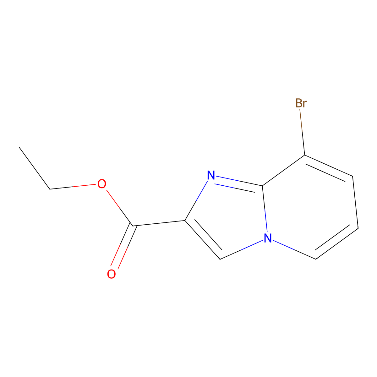 Ethyl 8-bromoimidazo[1,2-A]pyridine-2-carboxylate molecular structure, CAS 1038393-19-9
