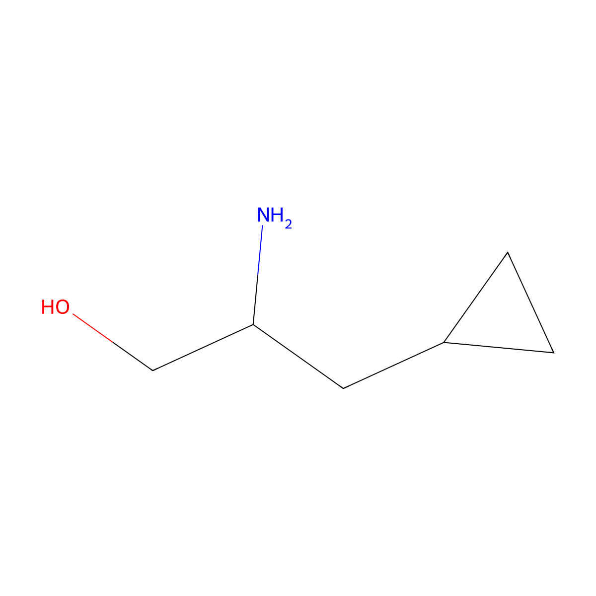 (betaS)-beta-Aminocyclopropanepropanol molecular structure, CAS 1038393-52-0