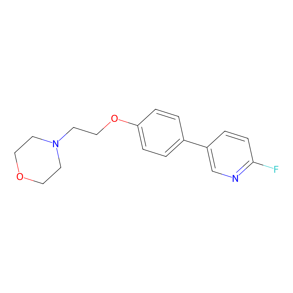 4-(2-(4-(6-Fluoropyridin-3-yl)phenoxy)ethyl)morpholine molecular structure, CAS 1038395-62-8