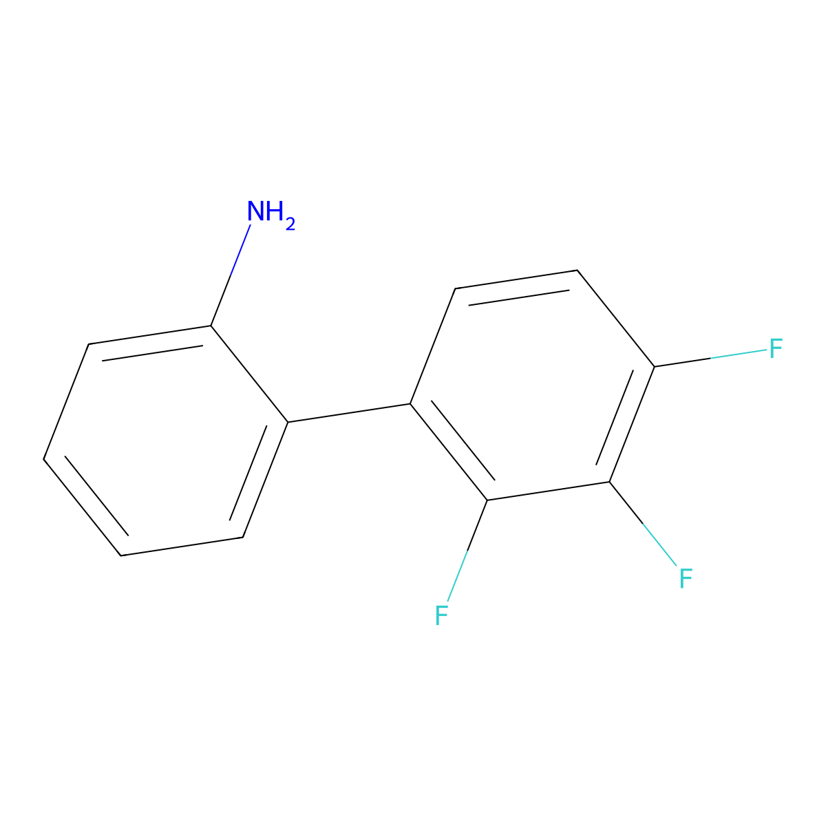 2-(2,3,4-Trifluorophenyl)aniline molecular structure, CAS 1038396-93-8
