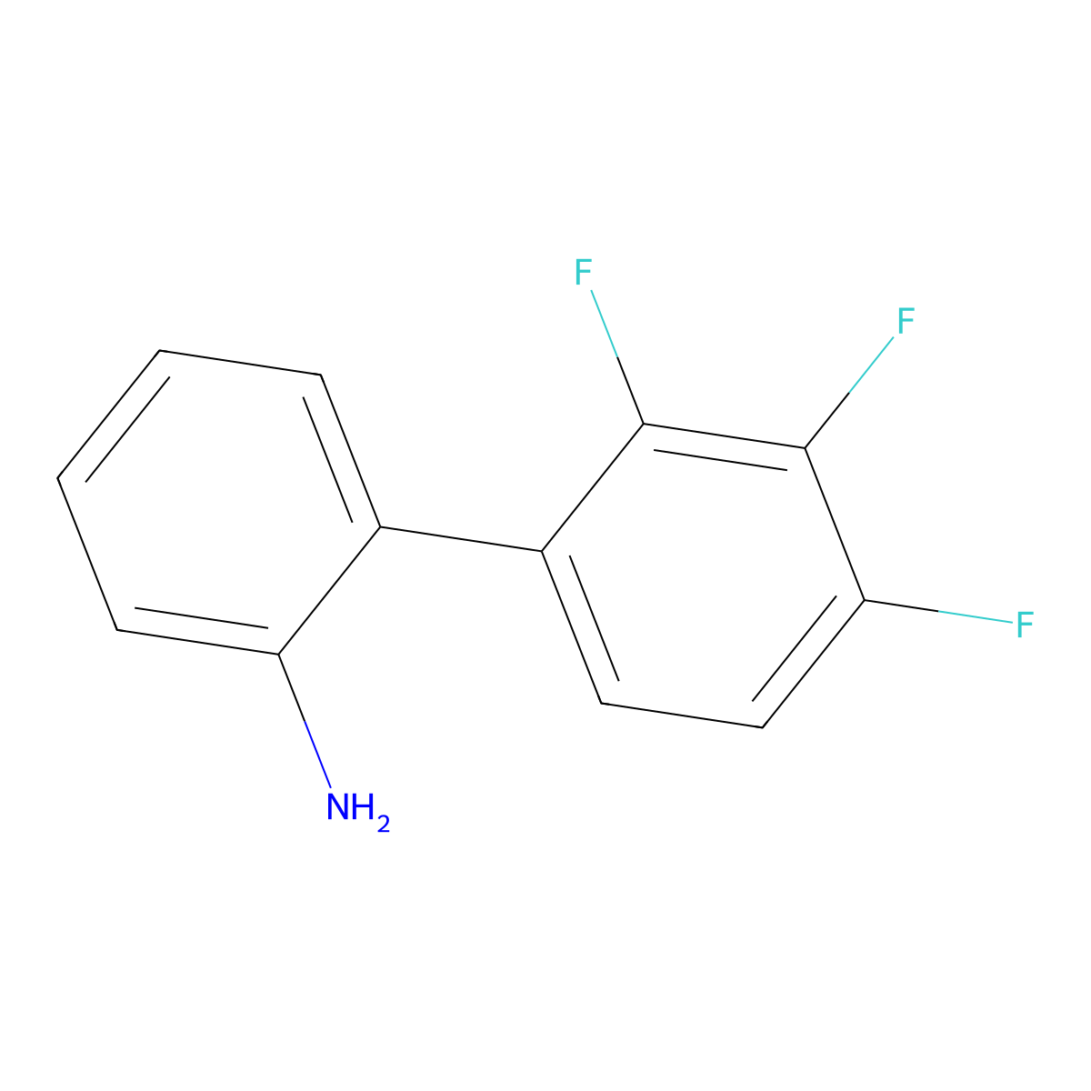 2-(2,3,4-Trifluorophenyl)aniline molecular structure, CAS 1038396-93-8